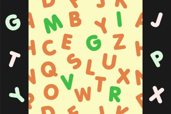 Colorful Alphabet Seamless Pattern