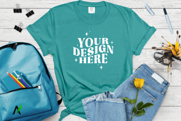 Comfort Colors 1717 Mockup - 056: A Professional Tool for Showcasing T-Shirt Designs