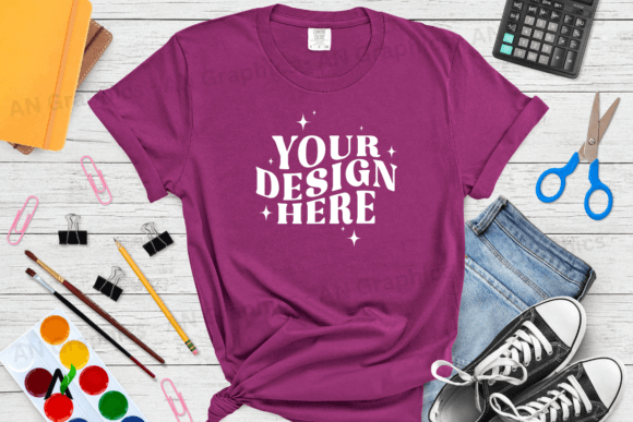 Comfort Colors 1717 Mockup - 074: A Professional Tool for Showcasing T-Shirt Designs