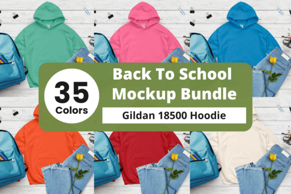 Revolutionize Your Design Process with the Gildan 18500 Hoodie Mockup Bundle